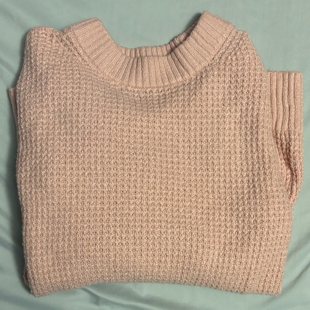 American Eagle Outfitters Light Pink Turtleneck Sweater